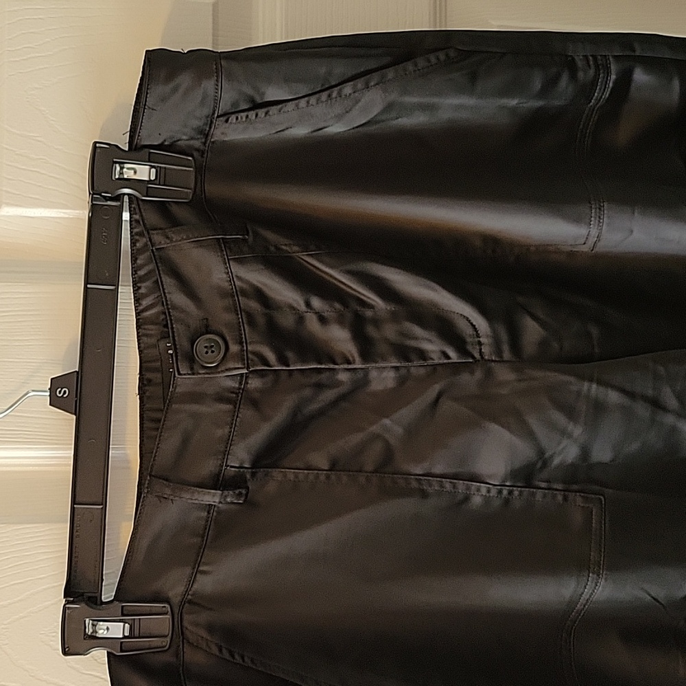 Women's size large black silk cargo dress pants